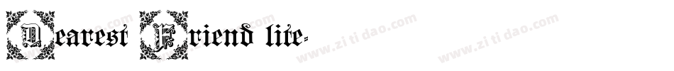 Dearest Friend lite字体转换